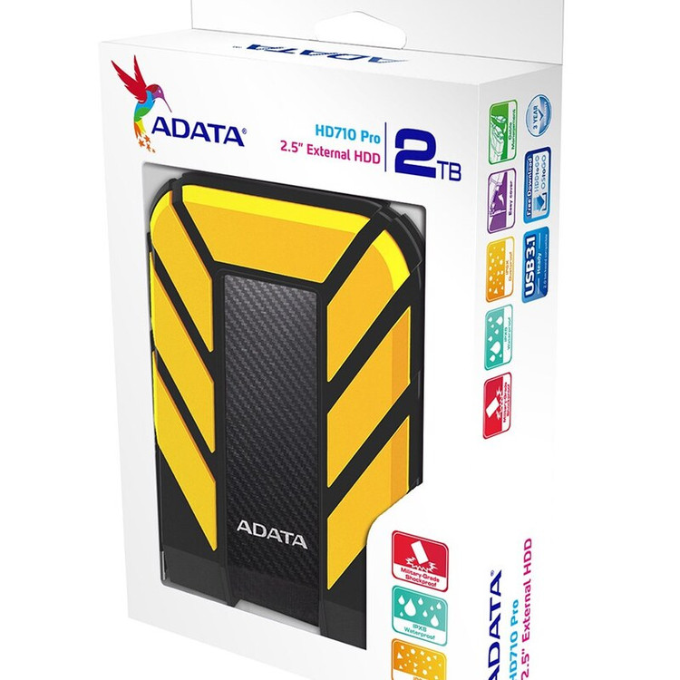 هارد اکسترنال710 ADATA ضد ضربه و ضد شوک ظرفیت 2ترابایت با گارانتی اصلی آونگ