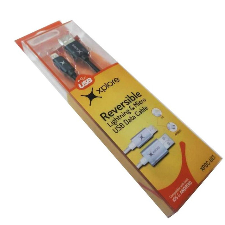 کابل تبدیل USB به microUSB و لایتنینگ اکسپلور مدل XPDC-UC1 طول 1 متر کیفیت عالی