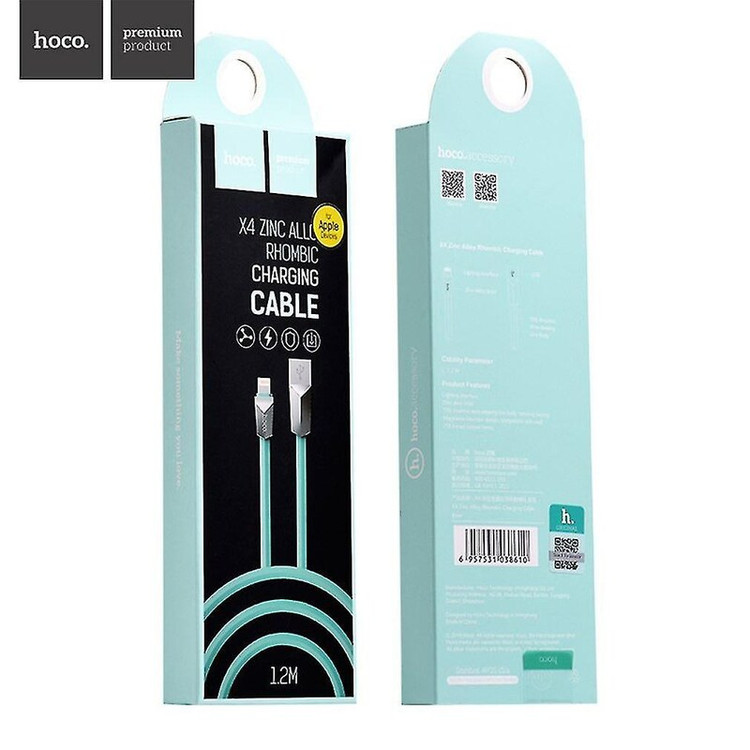 کابل شارژ لایتنینگ هوکو مدل Hoco X4 Zinc Alloy طول 120 سانتی متر