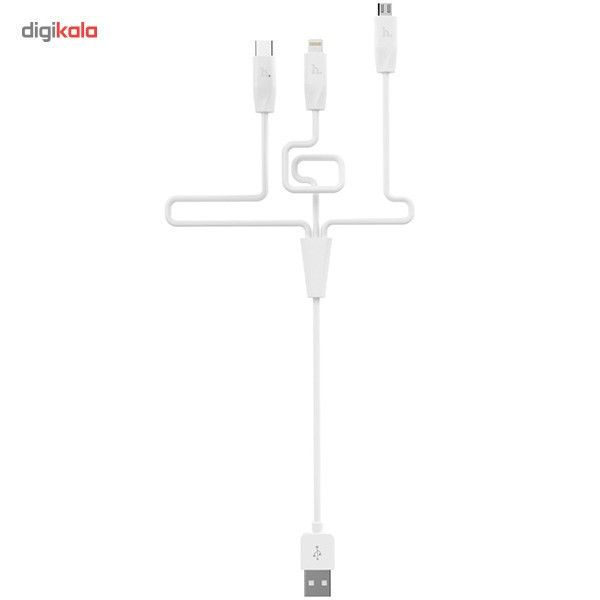 کابل تبدیل USB به لایتنینگ/microUSB/USB-C هوکو مدل X1 Rapid طول 1 متر