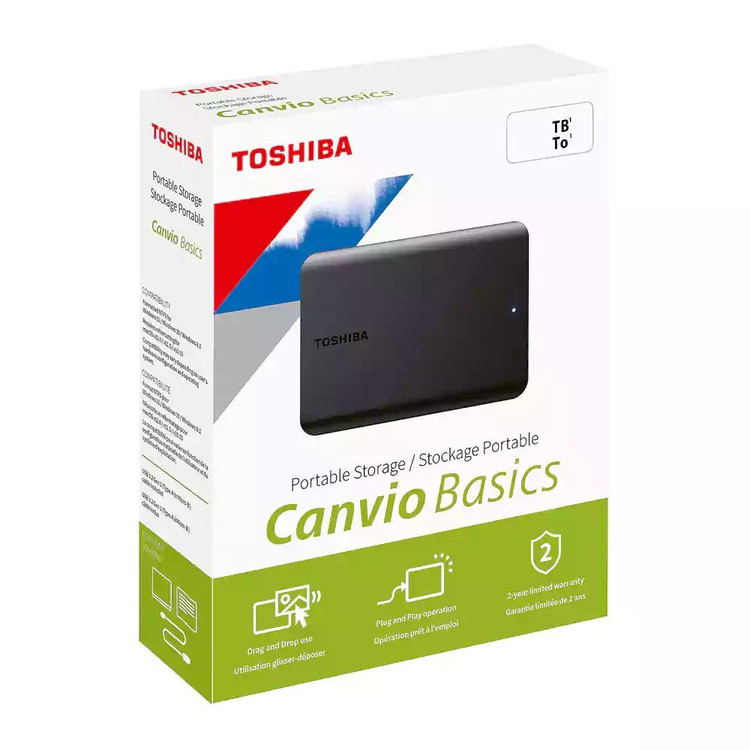 هارد اکسترنال توشیبا Canvio Basics 2TB ظرفیت 2 ترابایت گارانتی شرکتی