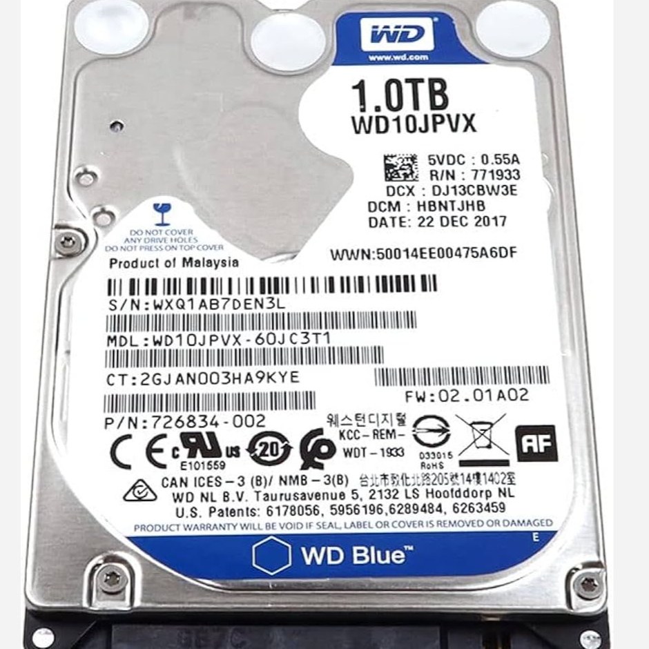 هارددیسک اینترنال لپ تاپی وسترن دیجیتال مدل Blue WD10JPVX ظرفیت 1 ترابایت
