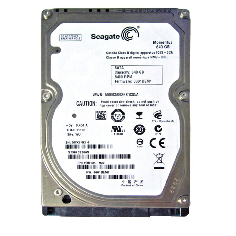 هارد لپ تاپی سیگیت ظرفیت 640 گیگابایت مدل ST9640320AS