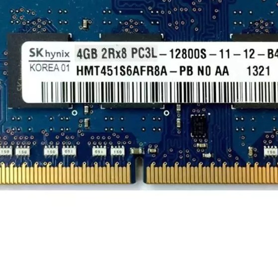 رم لپ تاپ اسکی هاینیکس کره ای ddr3 12800 دو کاناله ظرفیت 4 گیگ