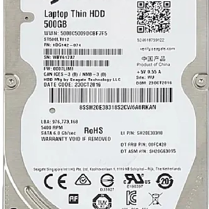 هارد HDD لپ تاپ 500 گیگابایت سی گیت