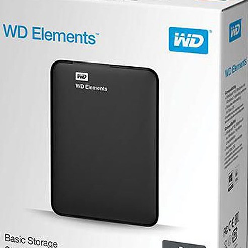 هارد اکسترنال وسترن دیجیتال مدل Elements ظرفیت 1 ترابایت نو و آکبندگارانتی طلایی
