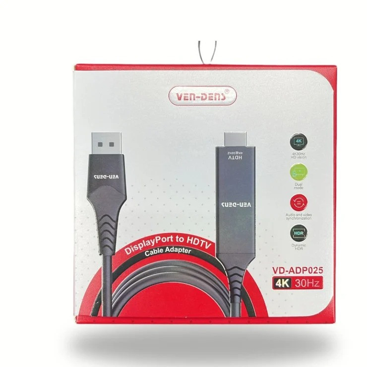 کابل تبدیل DisplayPort به HDMI ون دنز مدل VD-ADP025 طول 2 متر