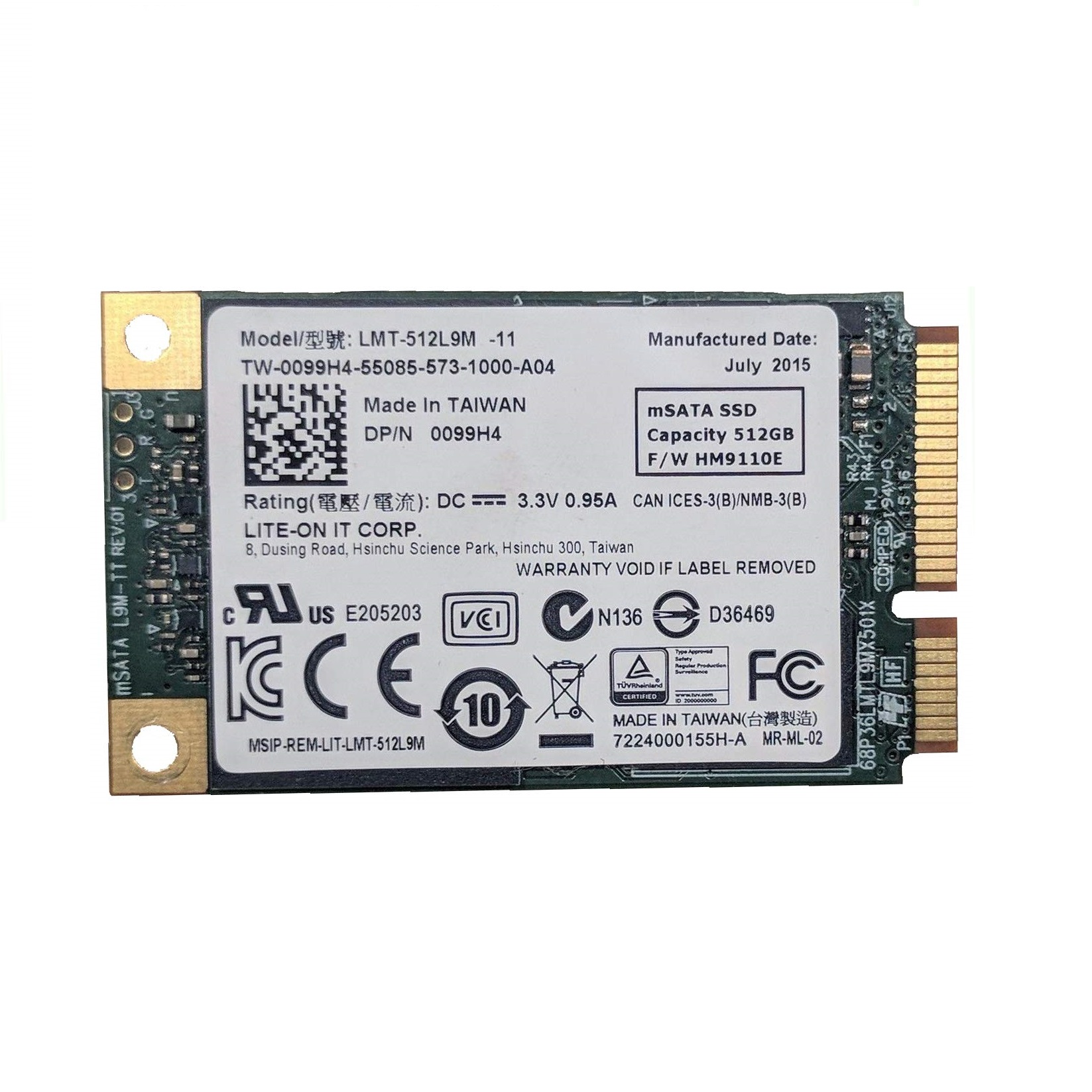 هارد اس اس دی SSD لایتون MSATA ظرفیت 512 گیگ مناسب لپ تاپ و دسک تاپ