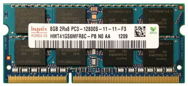 رم لپ تاپ هاینیکس 8GB مدل DDR3 باس 1600MHZ/12800 چین HMT41GS6MFR8C-PB N0 AA تایمینگ CL11