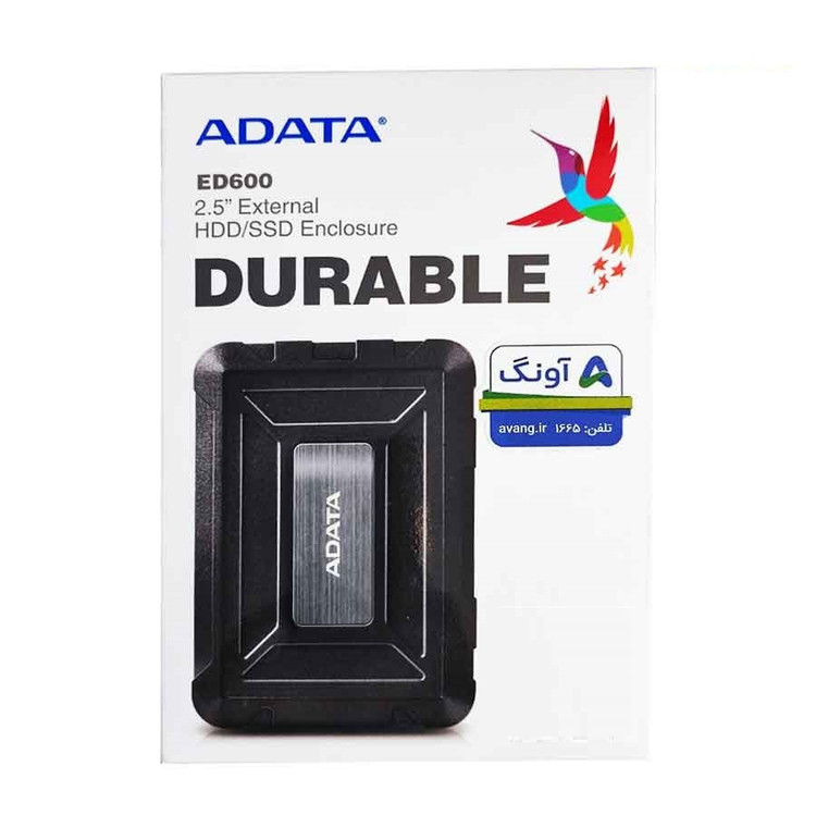 هارد اکسترنال ای دیتا مدل ED600 ظرفیت 1 ترابایت- کارکرده سالم